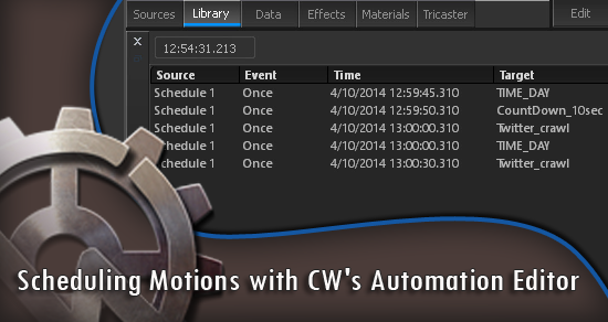 Scheduling Motions with CW's Automation Editor